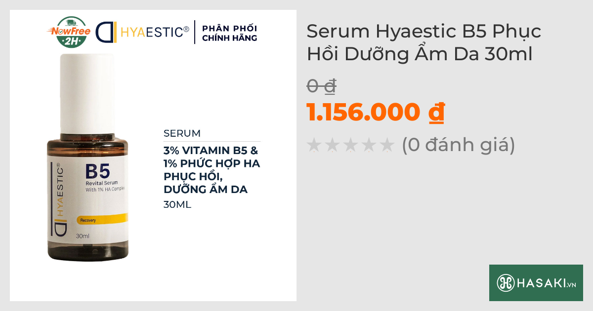 Serum Hyaestic B5 Phục Hồi Dưỡng Ẩm Da 30ml