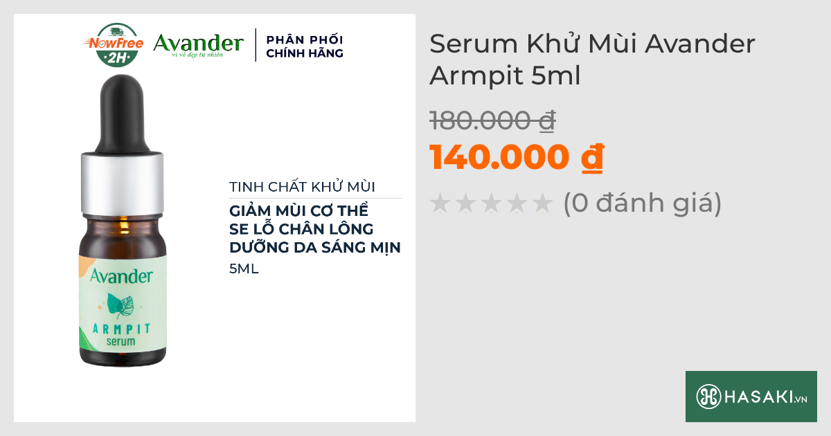 Serum Khử Mùi Avander Armpit 5ml