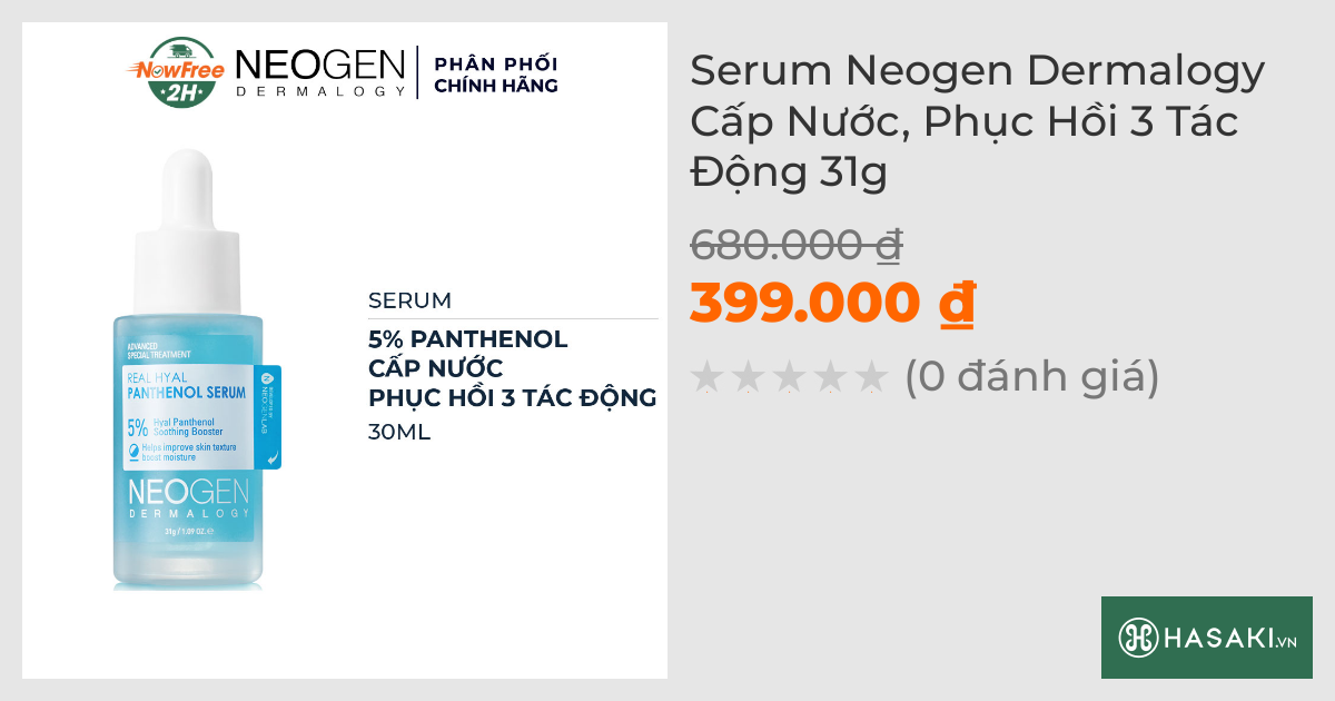 Serum Neogen Dermalogy Cấp Nước, Phục Hồi 3 Tác Động 31g