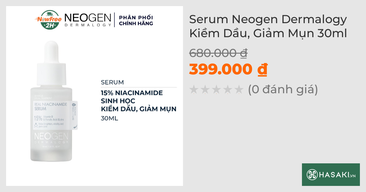 Serum Neogen Dermalogy Kiềm Dầu, Giảm Mụn 30ml