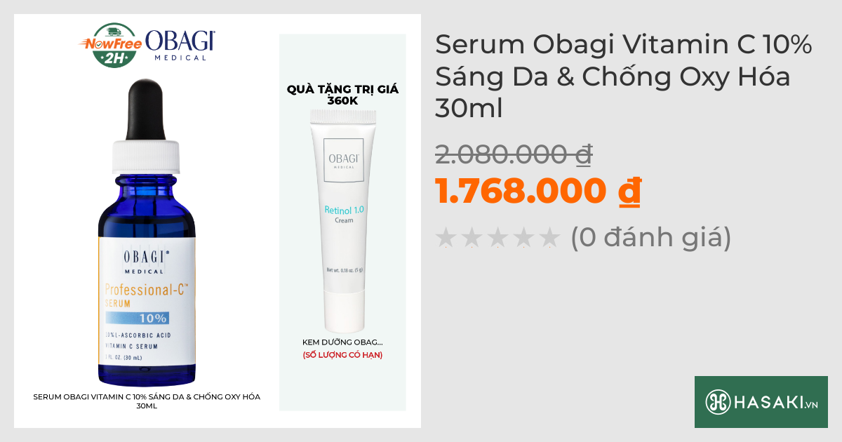 Serum Obagi Vitamin C 10% Sáng Da & Chống Oxy Hóa 30ml