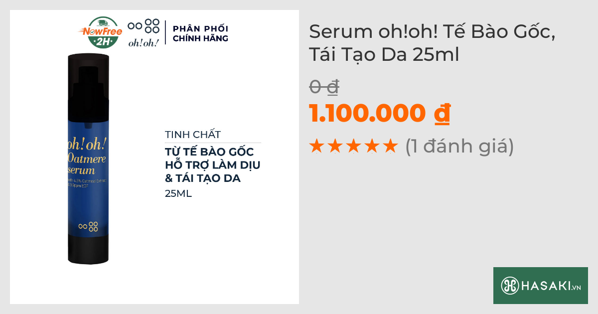 Serum oh!oh! Tế Bào Gốc, Tái Tạo Da 25ml