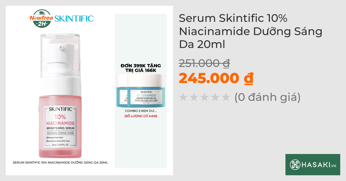 Serum Skintific 10% Niacinamide Dưỡng Sáng Da 20ml