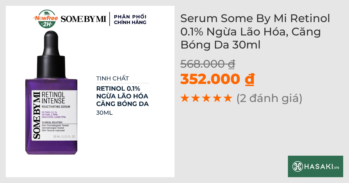 Serum Some By Mi Retinol 0.1% Ngừa Lão Hóa, Căng Bóng Da 30ml