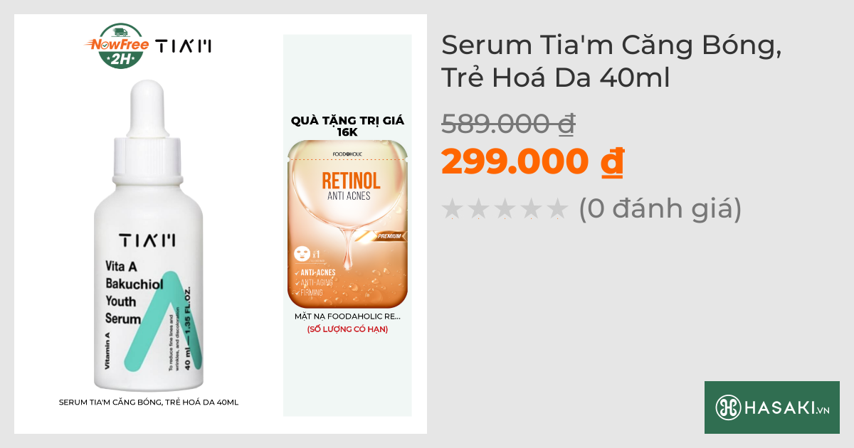 Serum Tia'm Căng Bóng, Trẻ Hoá Da 40ml