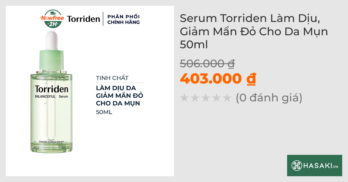 Serum Torriden Làm Dịu, Giảm Mẩn Đỏ Cho Da Mụn 50ml