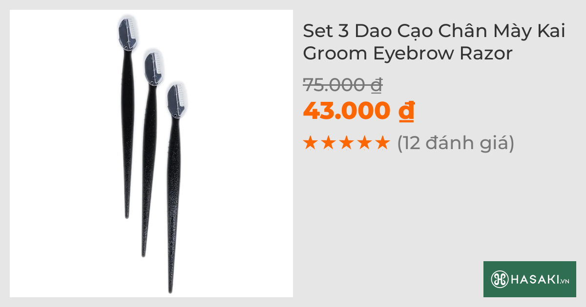 Set 3 Dao Cạo Chân Mày Kai Groom Eyebrow Razor