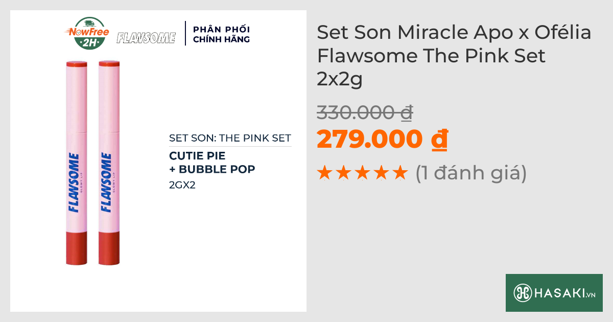 Set Son Miracle Apo x Ofélia Flawsome The Pink Set 2x2g