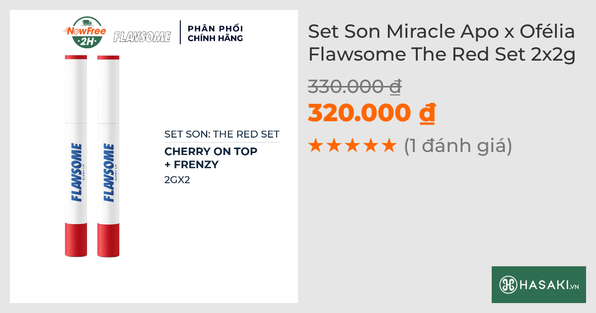 Set Son Miracle Apo x Ofélia Flawsome The Red Set 2x2g