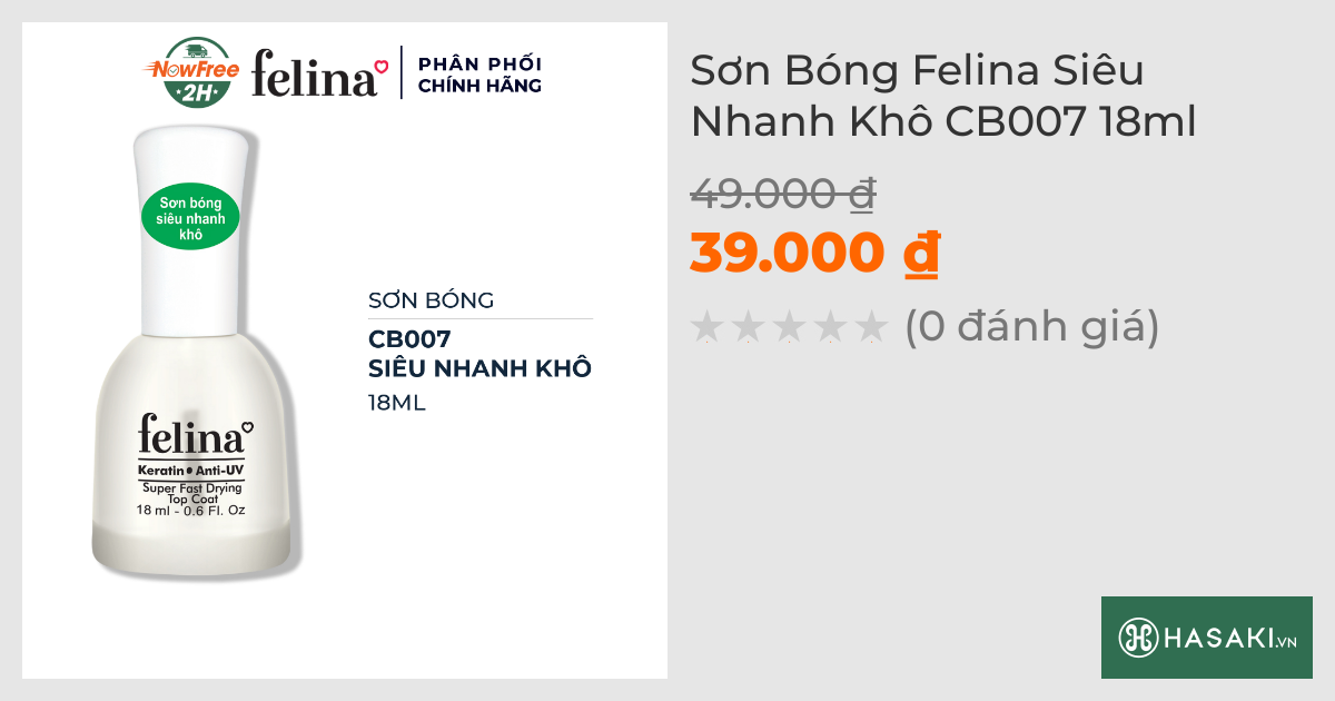 Sơn Bóng Felina Siêu Nhanh Khô CB007 18ml