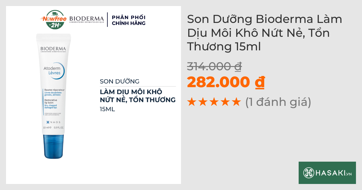 Son Dưỡng Bioderma Làm Dịu Môi Khô Nứt Nẻ, Tổn Thương 15ml