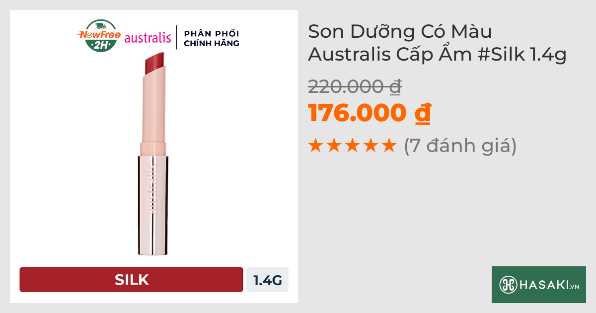 Son Dưỡng Có Màu Australis Cấp Ẩm #Silk 1.4g