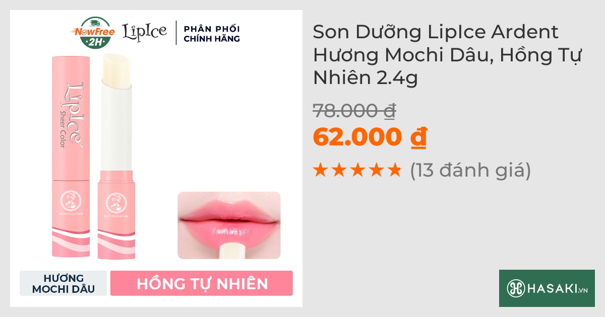 Son Dưỡng LipIce Hiệu Chỉnh Sắc Môi Hương Dâu 2.4g