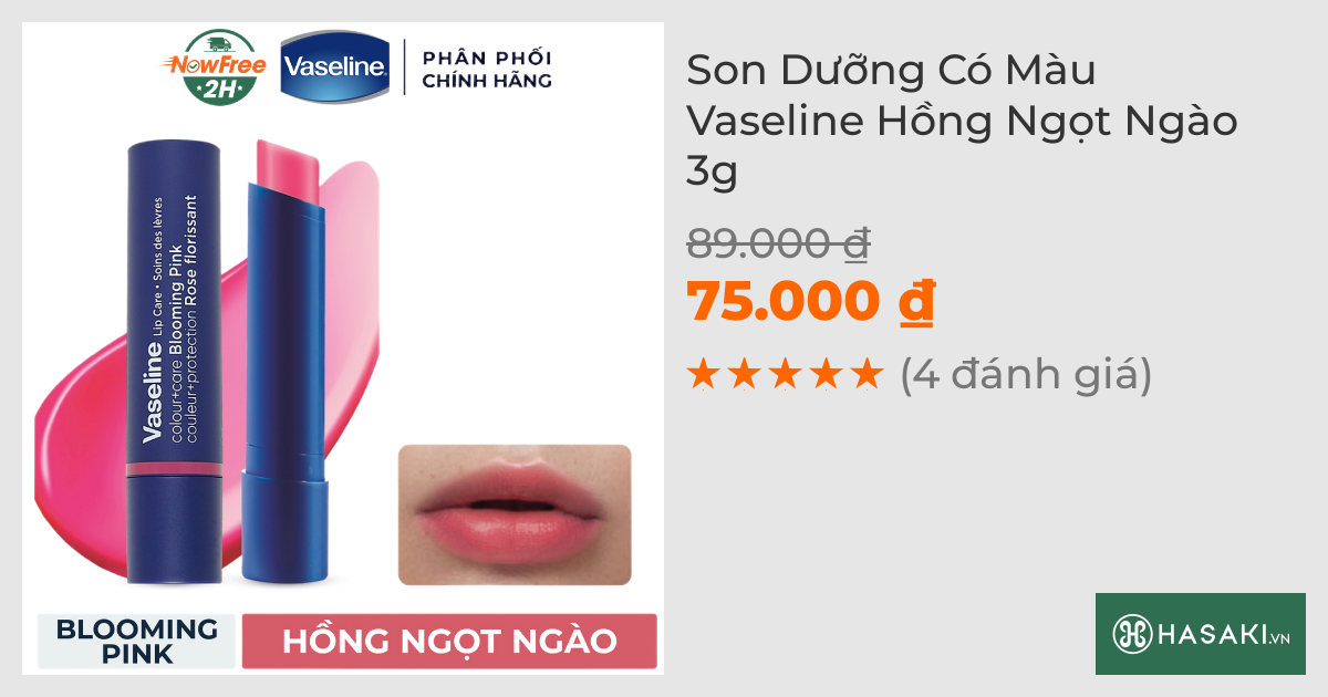 Son Dưỡng Có Màu Vaseline Hồng Ngọt Ngào 3g