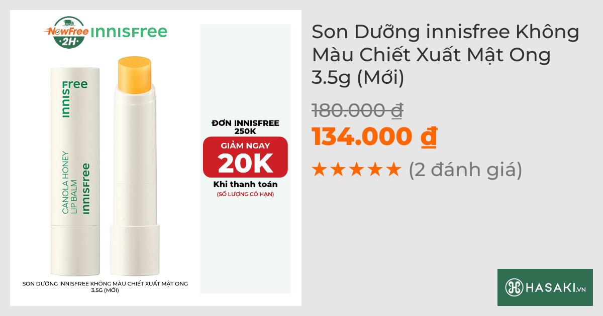 Son Dưỡng innisfree Không Màu Chiết Xuất Mật Ong 3.5g (Mới)