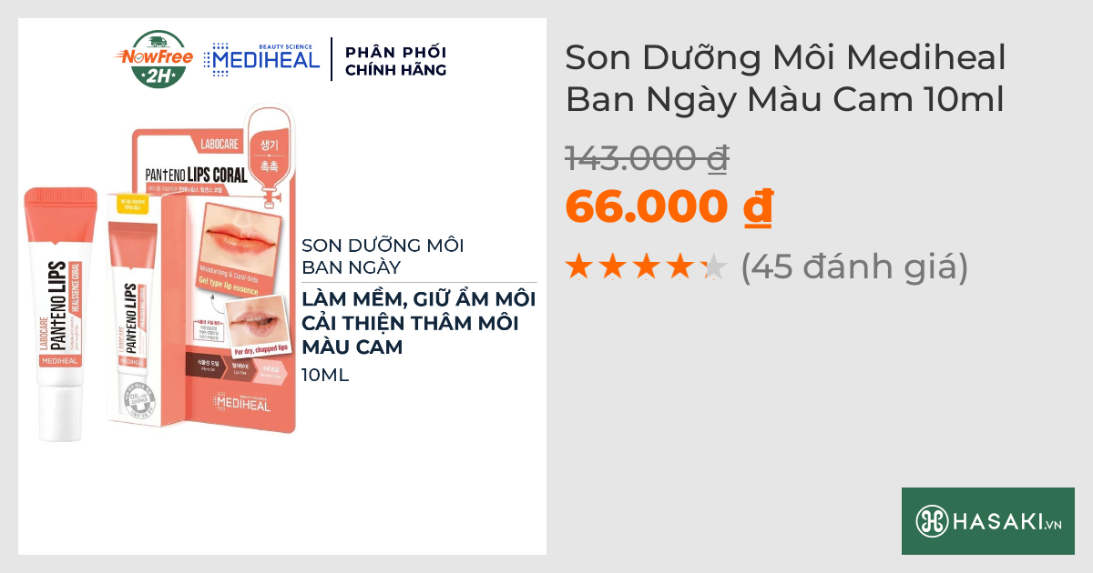 Son Dưỡng Môi Mediheal Ban Ngày Màu Cam 10ml