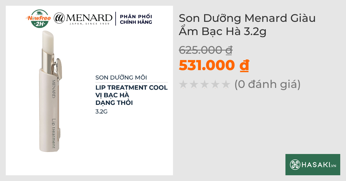 Son Dưỡng Menard Giàu Ẩm Bạc Hà 3.2g