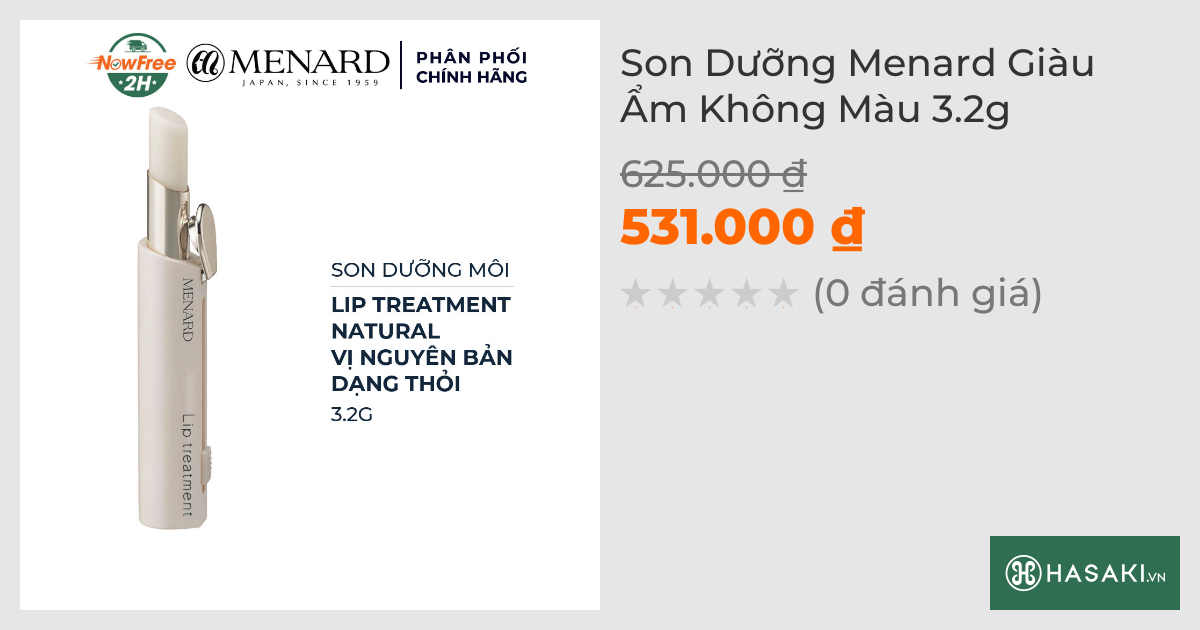 Son Dưỡng Menard Giàu Ẩm Không Màu 3.2g