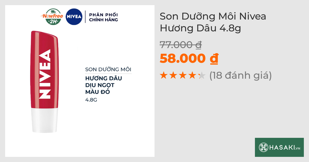 Son Dưỡng Môi Nivea Hương Dâu 4.8g