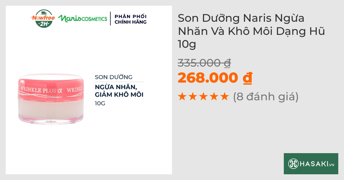 Son Dưỡng Naris Ngừa Nhăn Và Khô Môi Dạng Hũ 10g