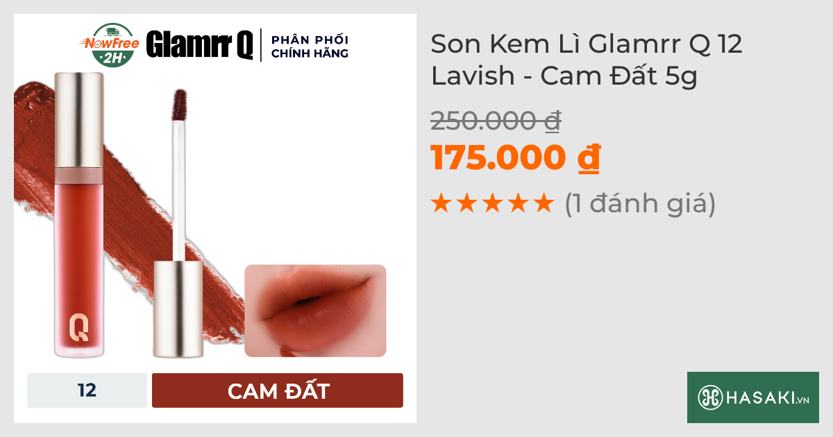 Son Kem Lì Glamrr Q 12 Lavish - Cam Đất 5g