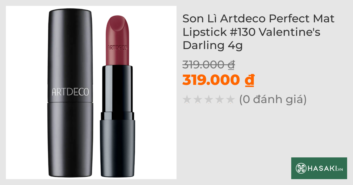 Son Lì Artdeco Perfect Mat Lipstick #130 Valentine's Darling 4g