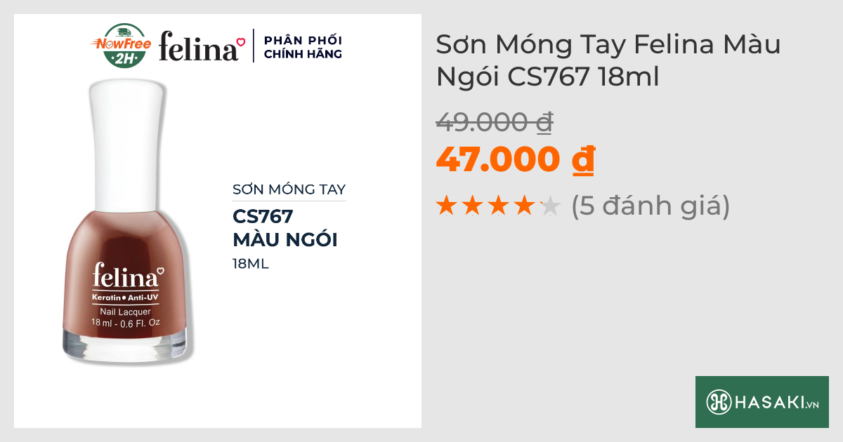 Sơn Móng Tay Felina CS767 Màu Ngói 18ml