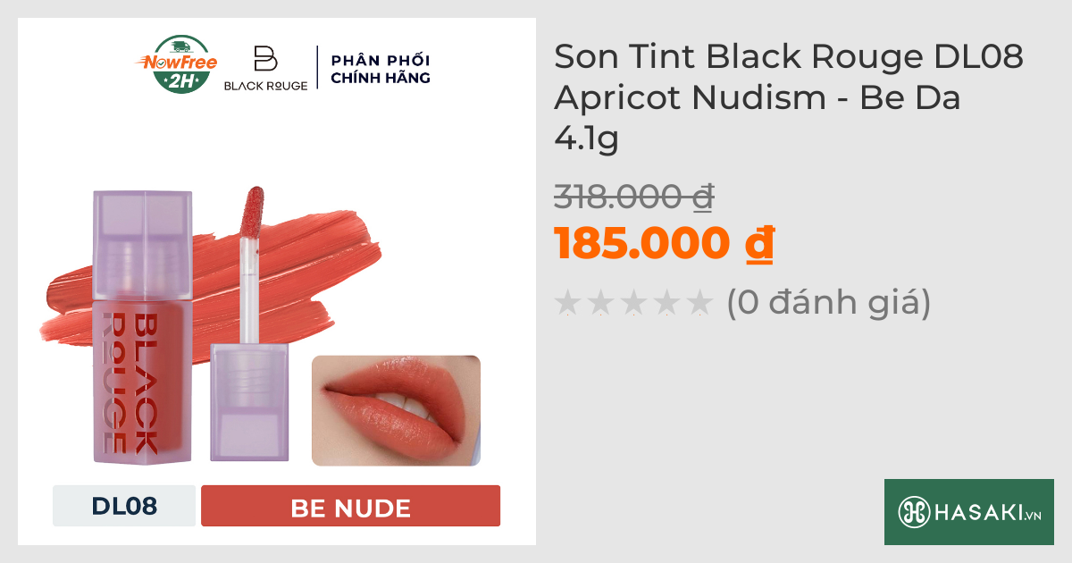 Son Tint Black Rouge DL08 Apricot Nudism - Be Da 4.1g