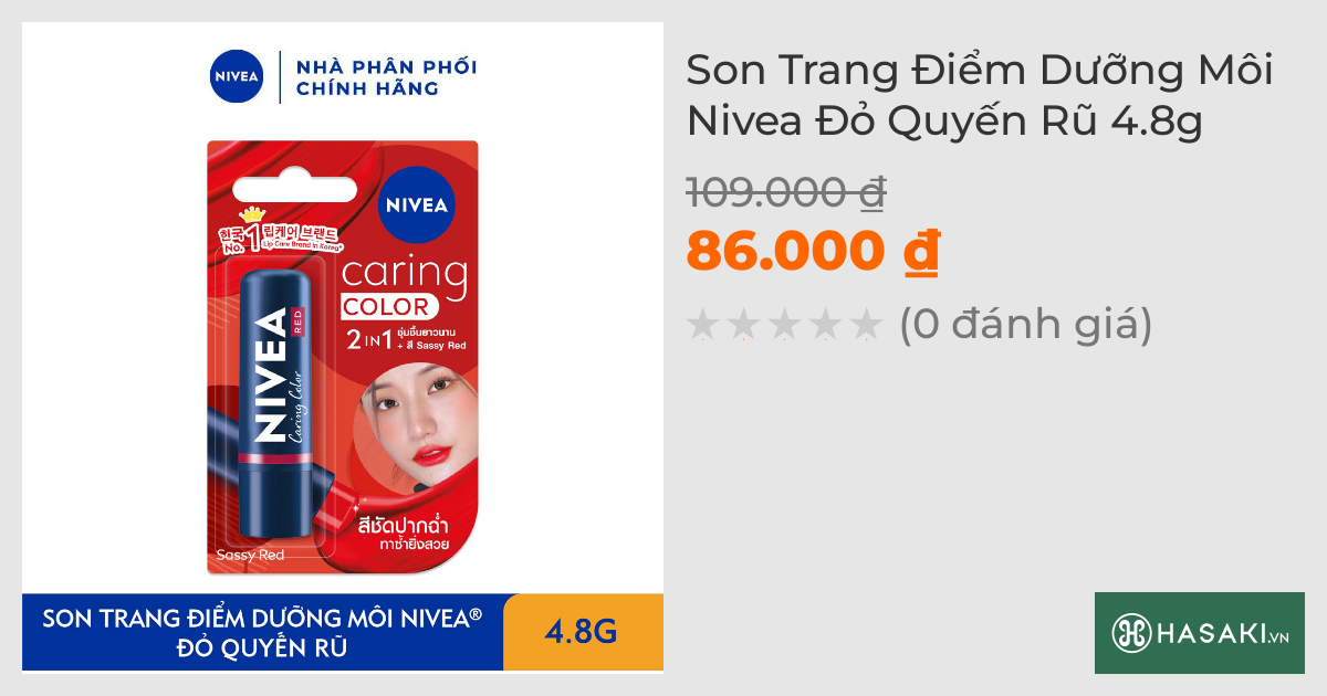 Son Trang Điểm Dưỡng Môi Nivea Đỏ Quyến Rũ 4.8g