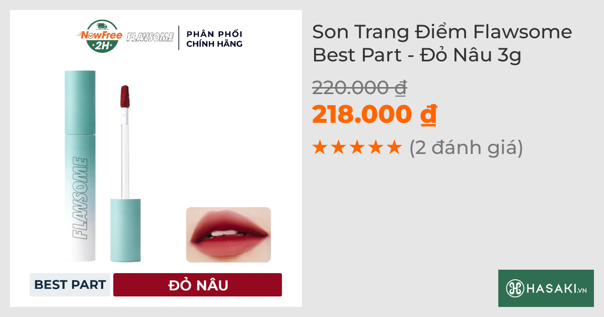 Son Trang Điểm Flawsome Best Part - Đỏ Nâu 3g