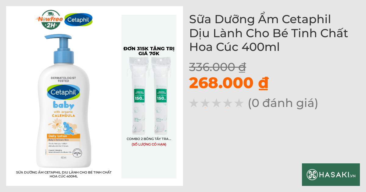 Sữa Dưỡng Ẩm Cetaphil Dịu Lành Cho Bé Tinh Chất Hoa Cúc 400ml