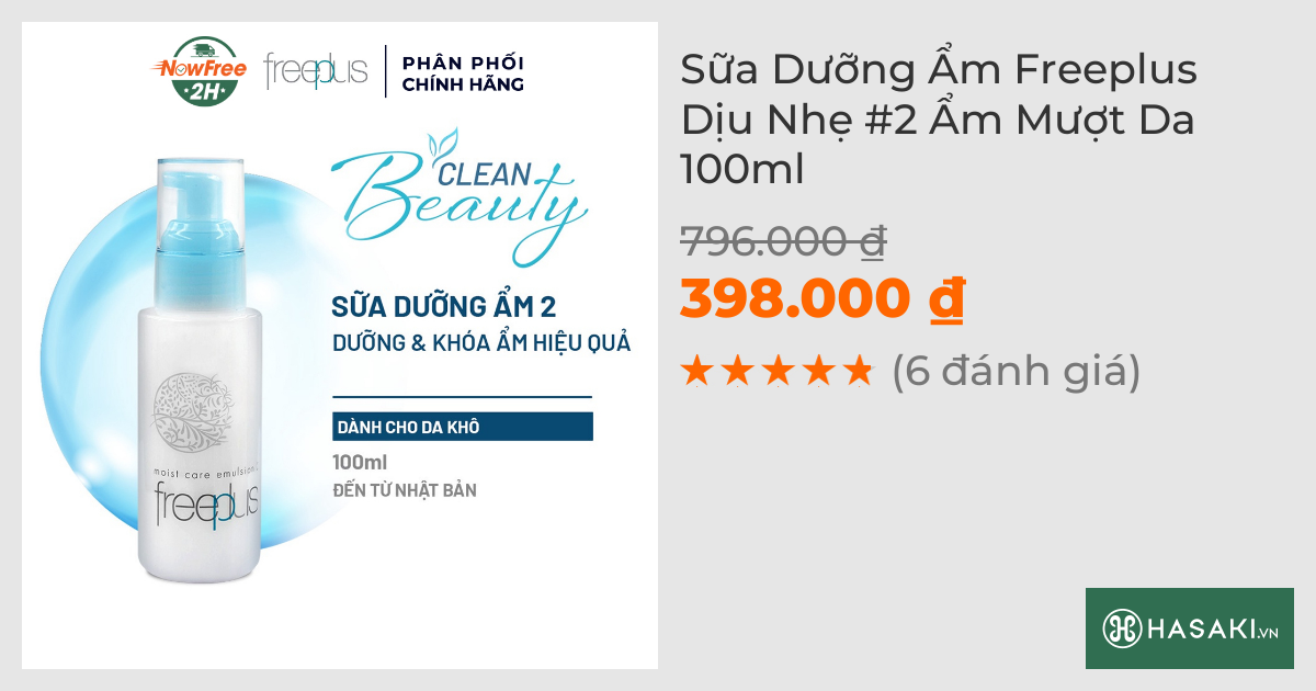 Sữa Dưỡng Ẩm Freeplus Dịu Nhẹ #2 Ẩm Mượt Da 100ml