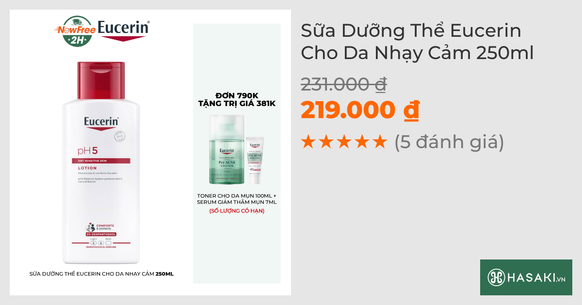 Sữa Dưỡng Thể Eucerin Cho Da Nhạy Cảm 250ml