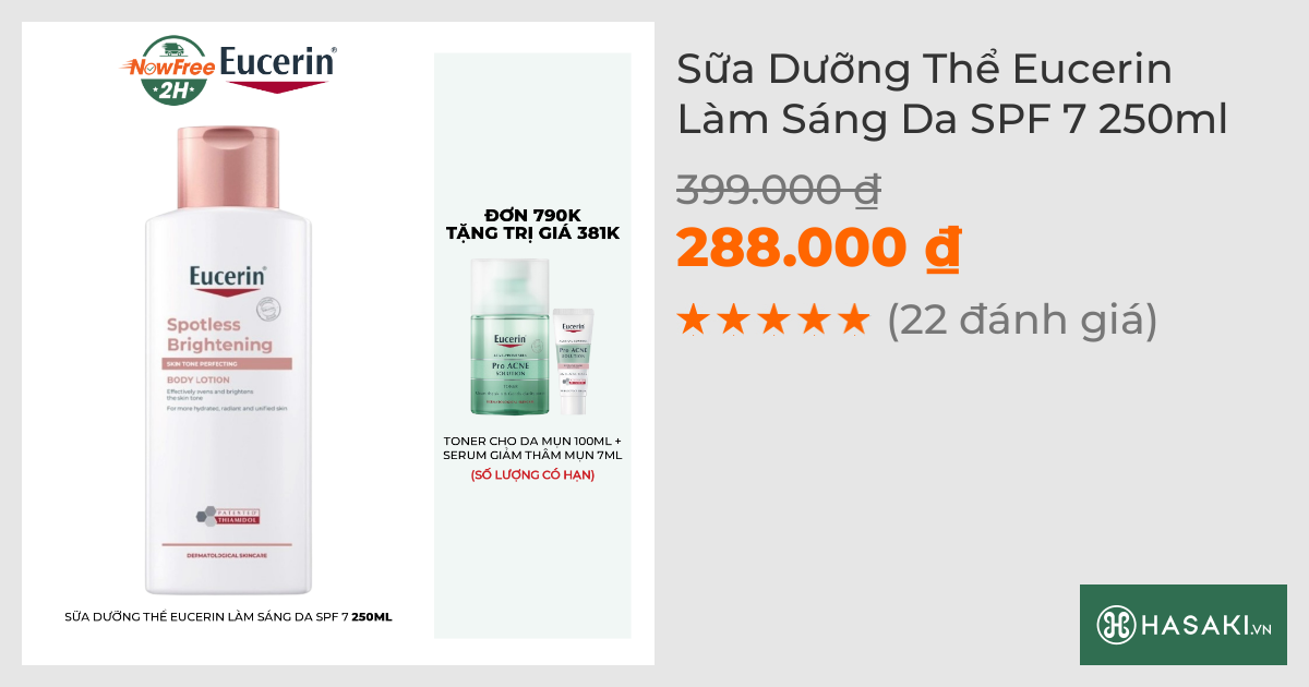 Sữa Dưỡng Thể Eucerin Làm Sáng Da SPF 7 250ml