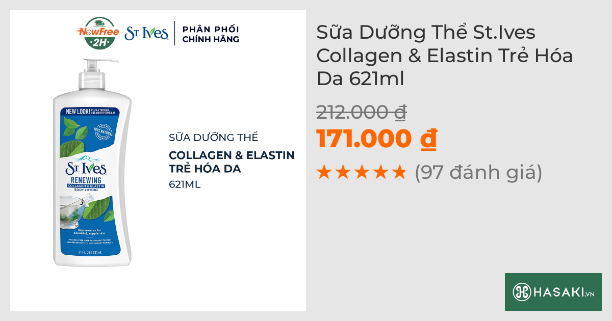 Sữa Dưỡng Thể St.Ives Collagen & Elastin Trẻ Hóa Da 621ml