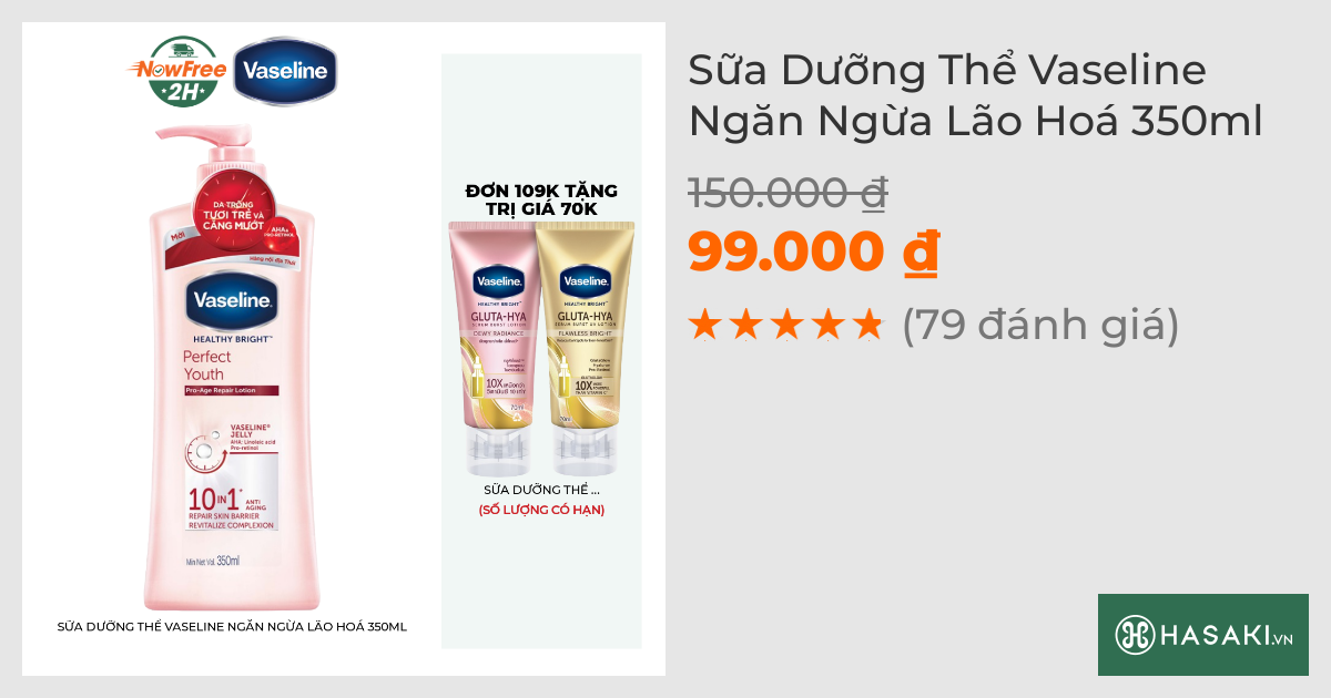 Sữa Dưỡng Thể Vaseline Ngăn Ngừa Lão Hoá 350ml