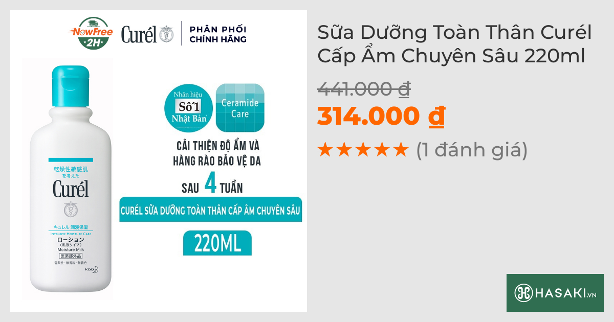 Sữa Dưỡng Toàn Thân Curél Cấp Ẩm Chuyên Sâu 220ml