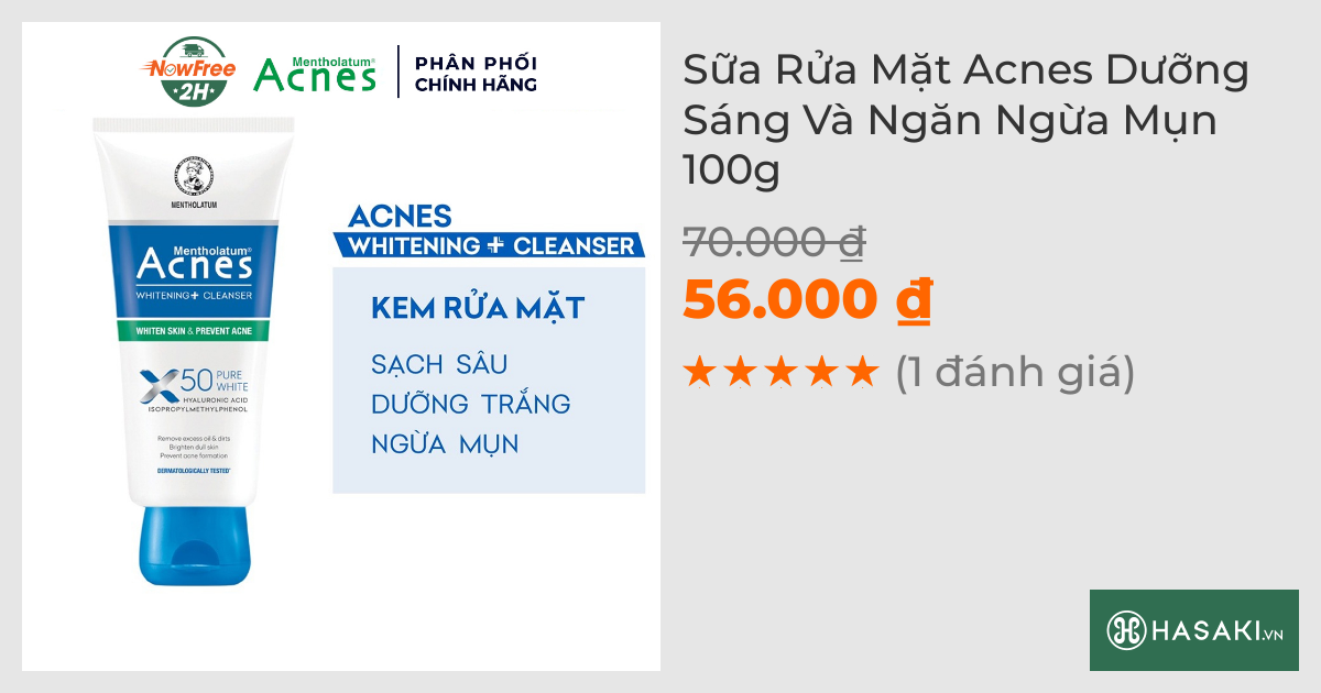 Sữa Rửa Mặt Acnes Dưỡng Sáng Và Ngăn Ngừa Mụn 100g