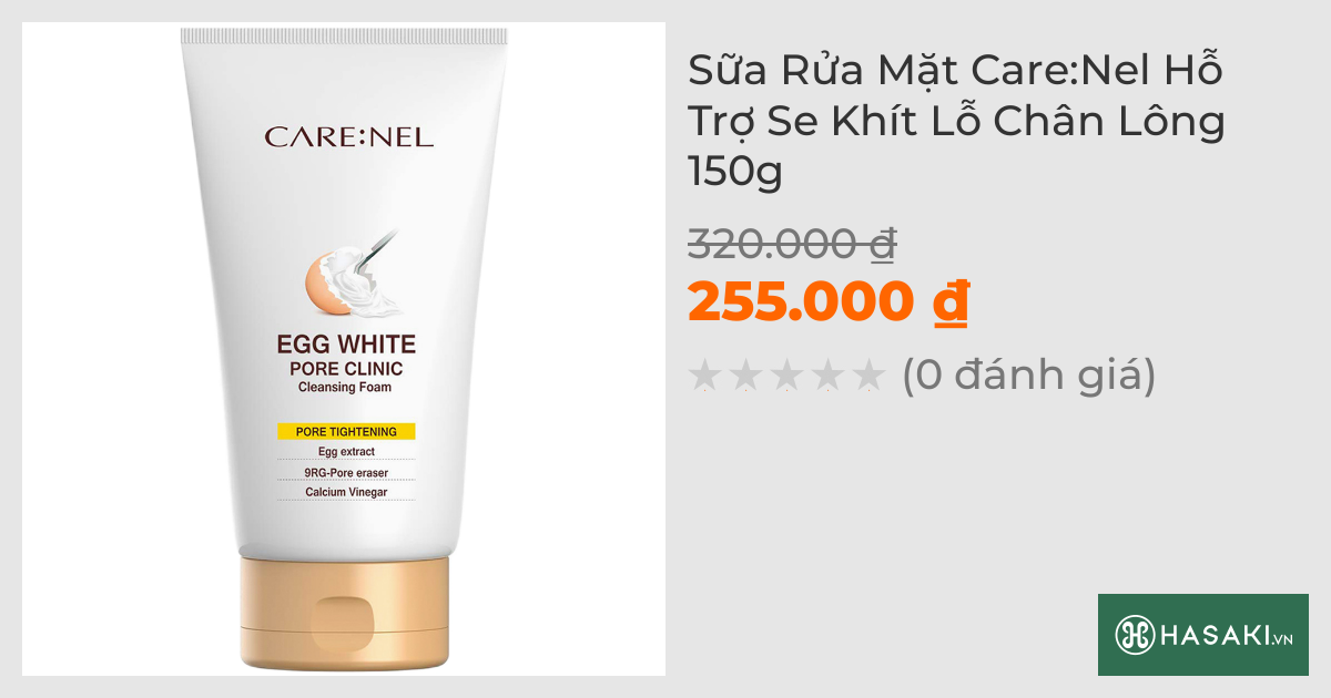 Sữa Rửa Mặt Care:Nel Hỗ Trợ Se Khít Lỗ Chân Lông 150g