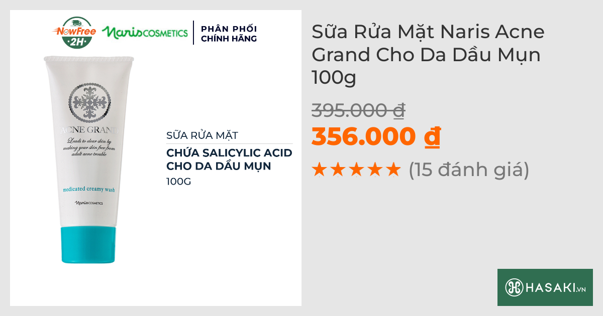 Sữa Rửa Mặt Naris Acne Grand Cho Da Dầu Mụn 100g