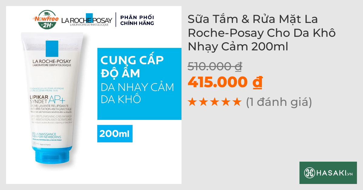 Sữa Tắm & Rửa Mặt La Roche-Posay Cho Da Khô Nhạy Cảm 200ml