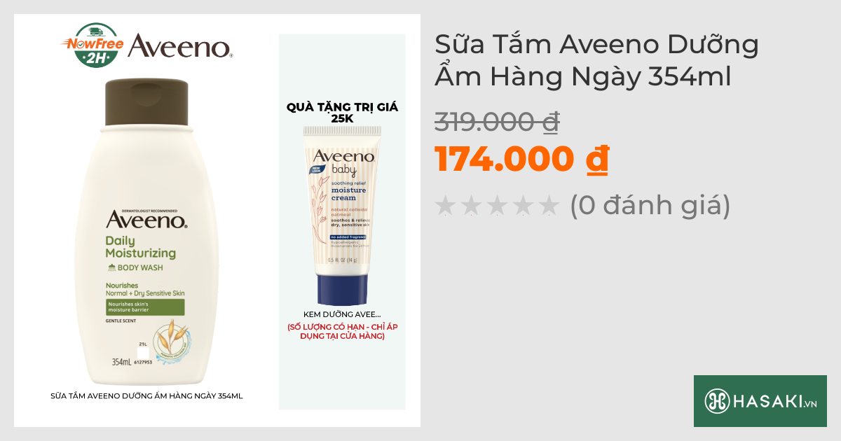 Sữa Tắm Aveeno Dưỡng Ẩm Hàng Ngày 354ml