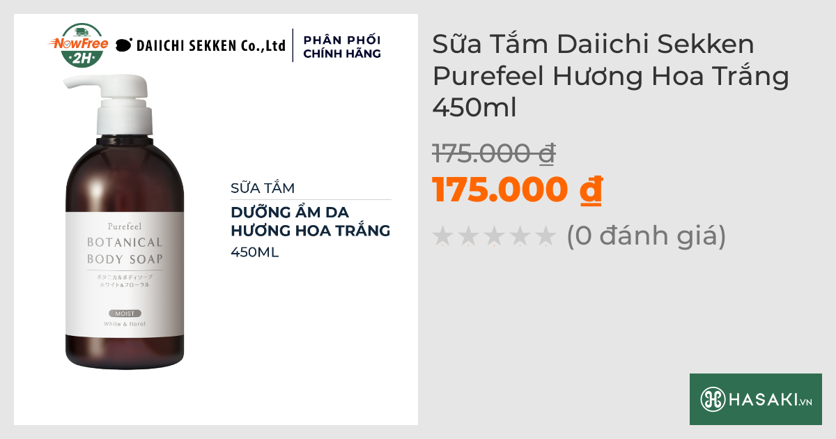 Sữa Tắm Daiichi Sekken Purefeel Hương Hoa Trắng 450ml