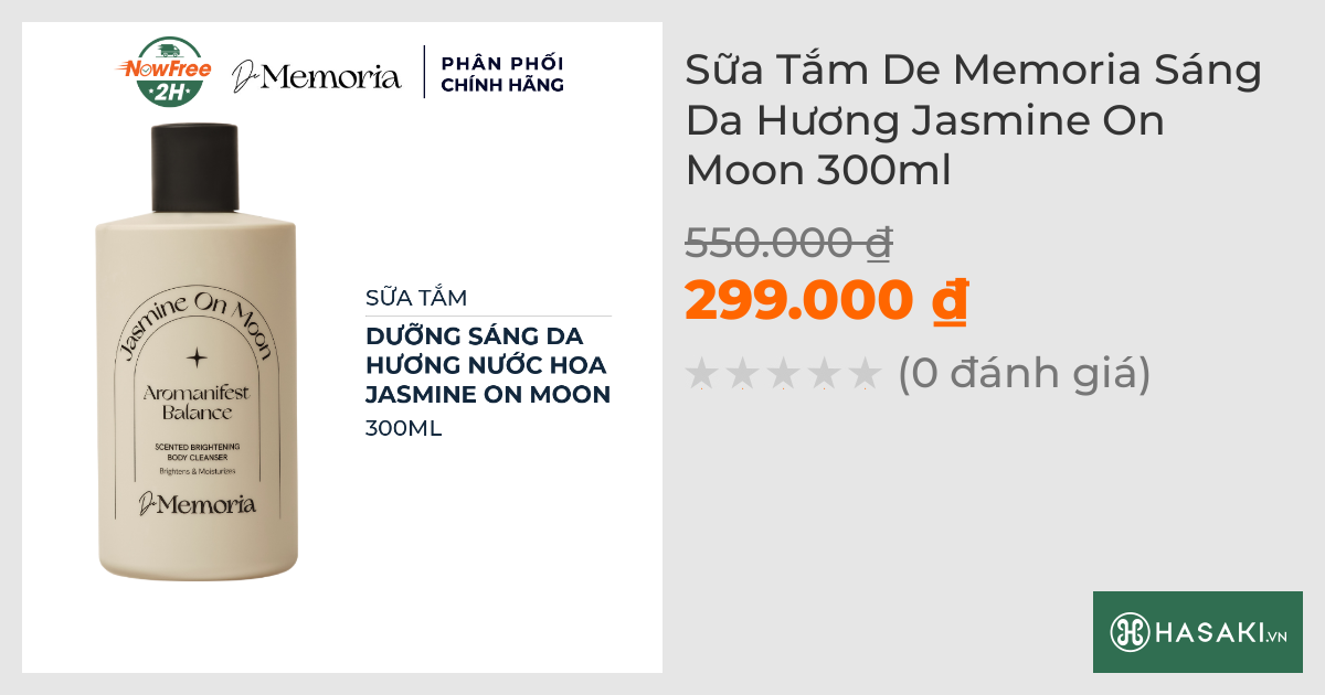 Sữa Tắm D e M emoria Sáng Da Hương Jasmine On Moon 300ml