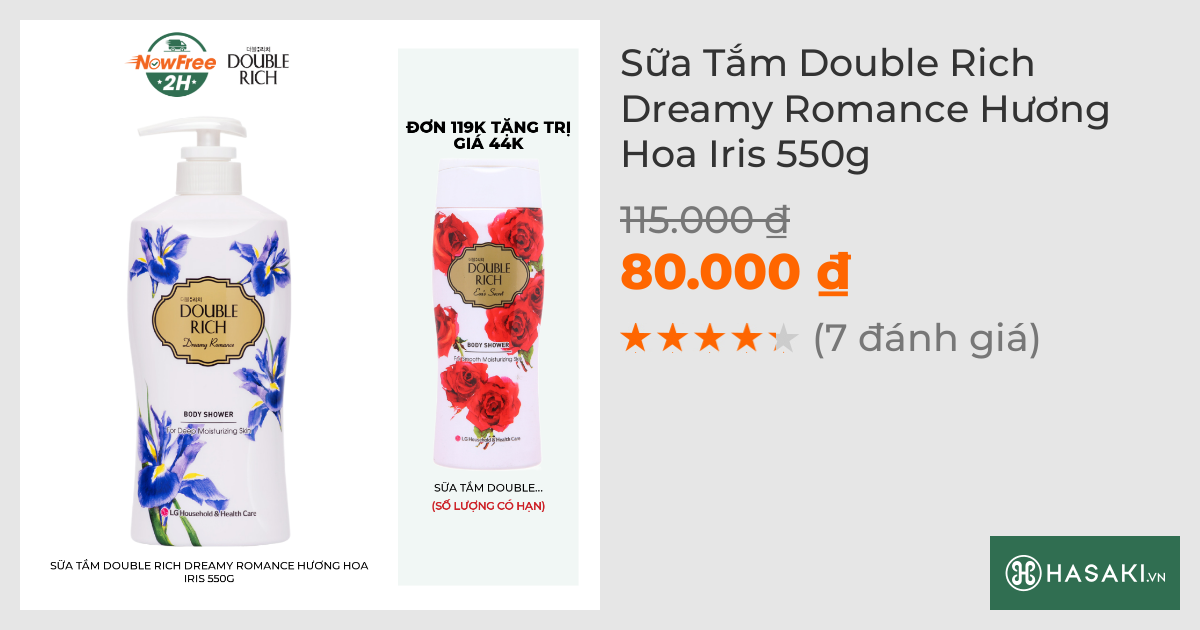 Sữa Tắm Double Rich Dreamy Romance Hương Hoa Iris 550g