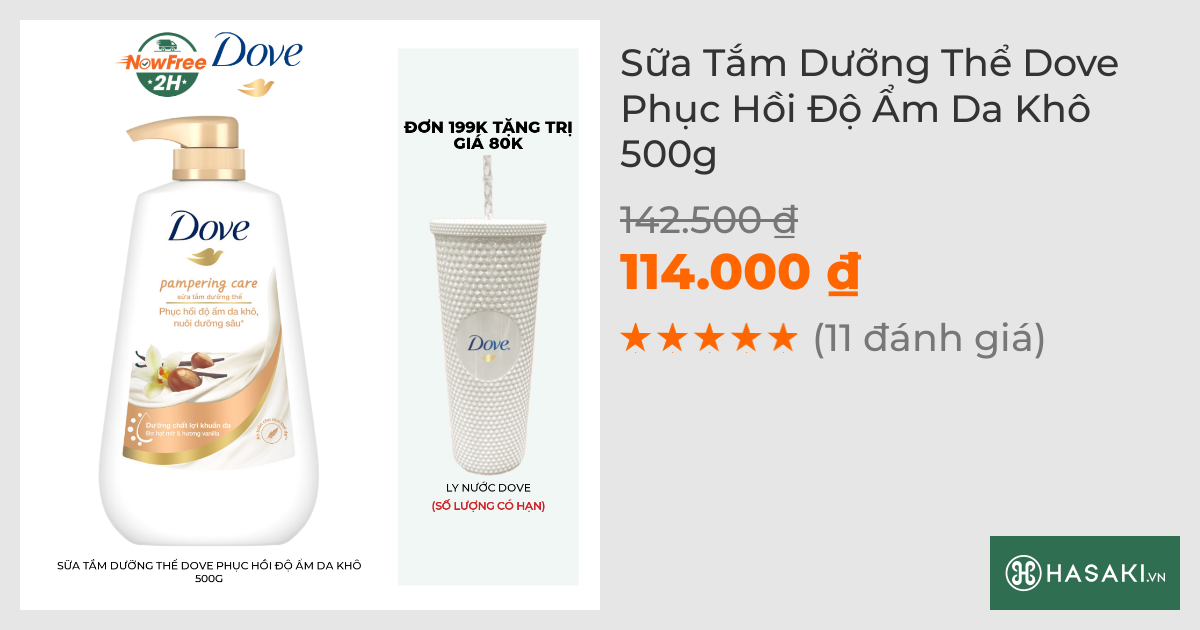 Sữa Tắm Dưỡng Thể Dove Cải Thiện Làn Da Khô 500g