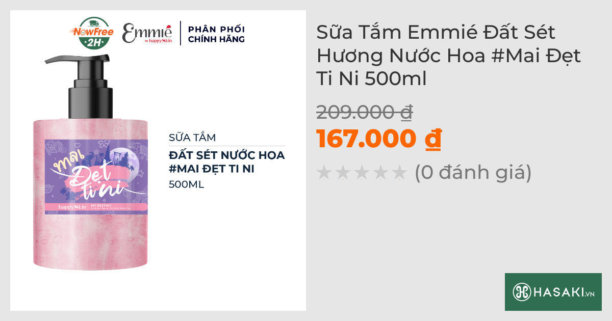 Sữa Tắm Emmié Đất Sét Hương Nước Hoa #Mai Đẹt Ti Ni 500ml