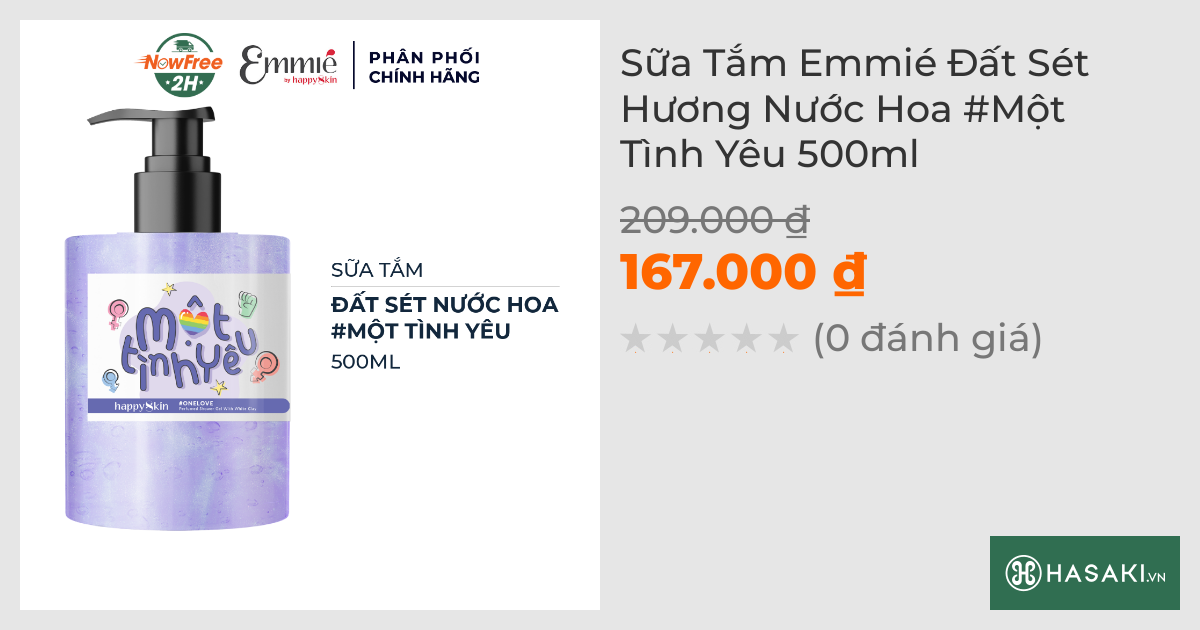 Sữa Tắm Emmié Đất Sét Hương Nước Hoa #Một Tình Yêu 500ml