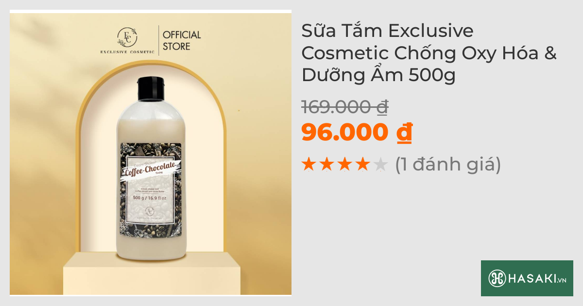 Sữa Tắm Exclusive Cosmetic Chống Oxy Hóa & Dưỡng Ẩm 500g