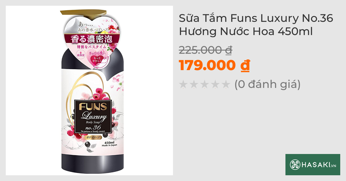 Sữa Tắm Funs Luxury No.36 Hương Nước Hoa 450ml